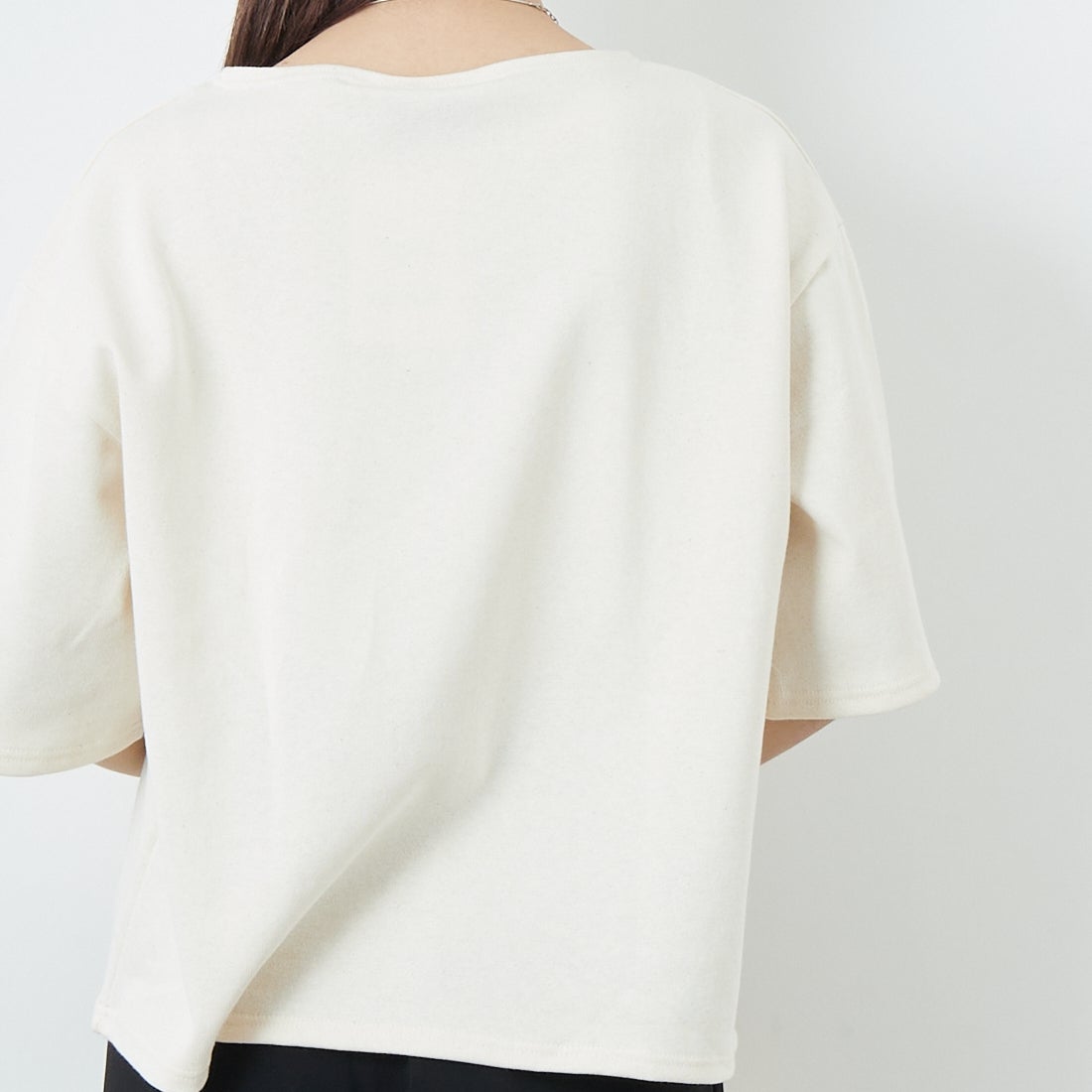 ST.JAMES [セントジェームス] 厚手ルーズドロップTシャツ [20JC-TEE-LOOSE] NEIGE &&モデル身長：167cm 着用サイズ：3&&