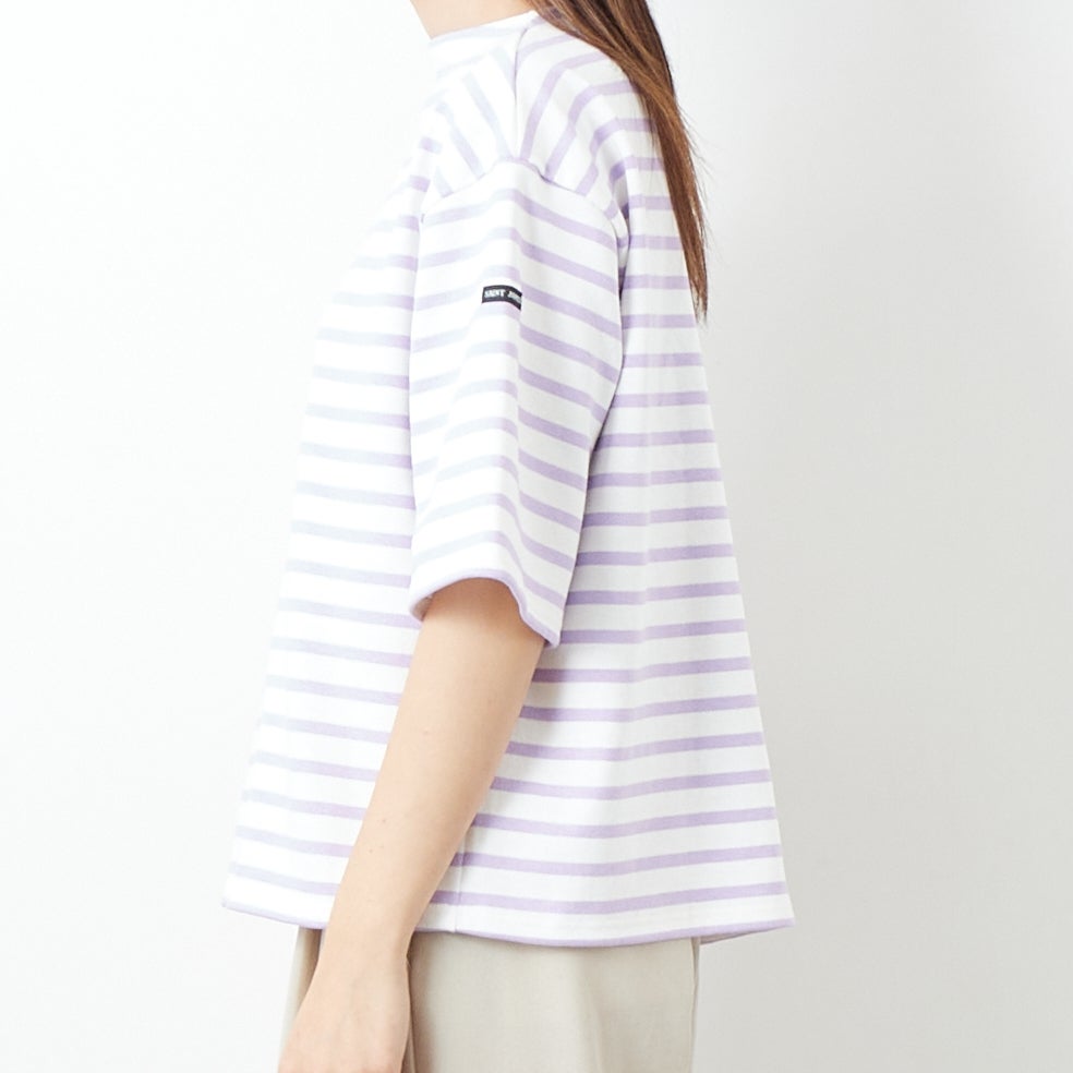 ST.JAMES [セントジェームス] 厚手ルーズドロップTシャツ [20JC-TEE-LOOSE] NEI/LAI &&モデル身長：167cm 着用サイズ：3&&