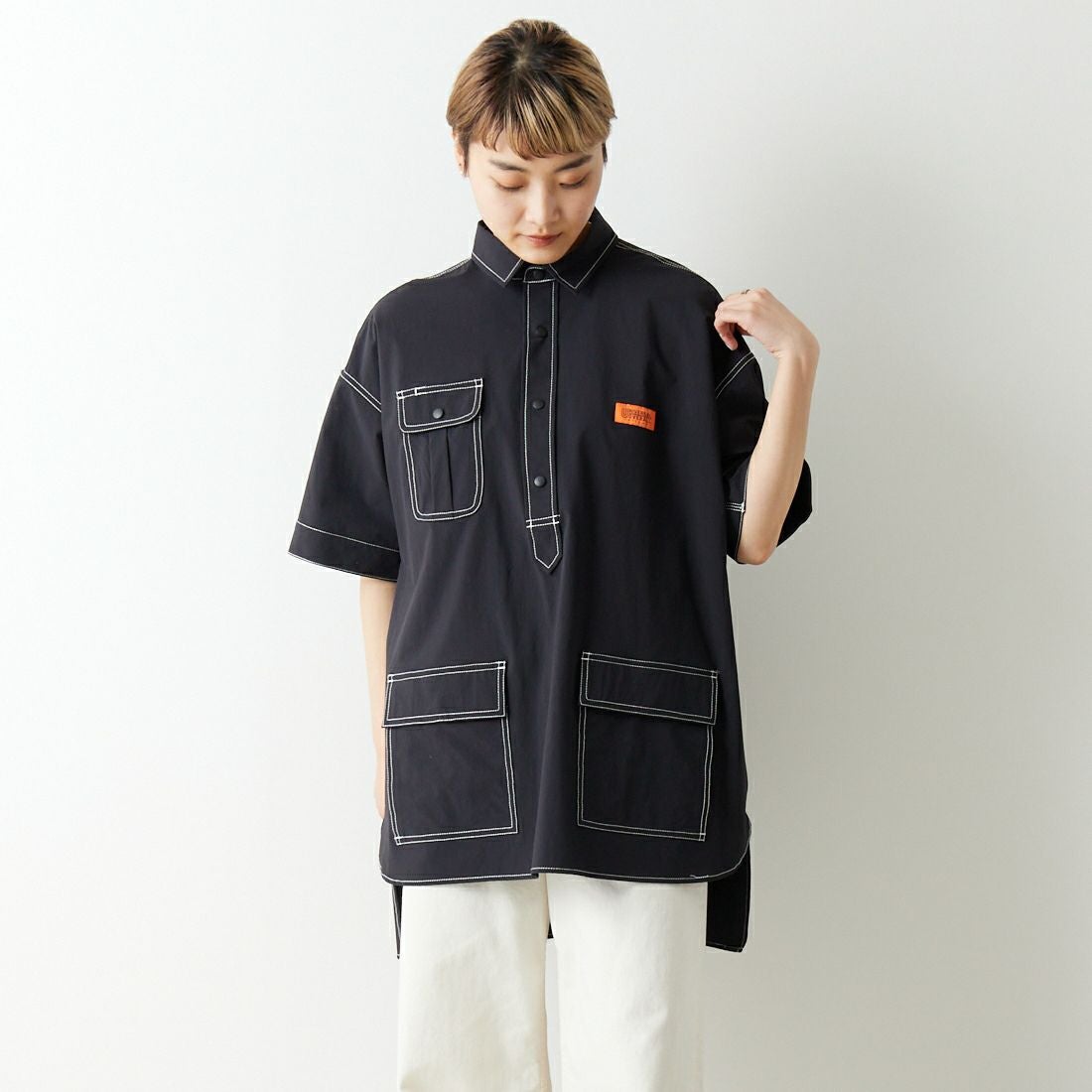 BLACK&&モデル身長：160cm 着用サイズ：F&&