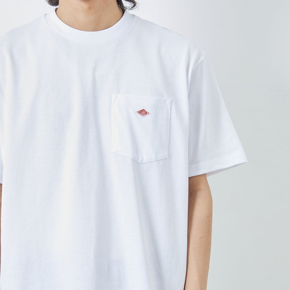 DANTON [ダントン] ソリッド ポケットTシャツ [DT-C0198TCB] WHITE