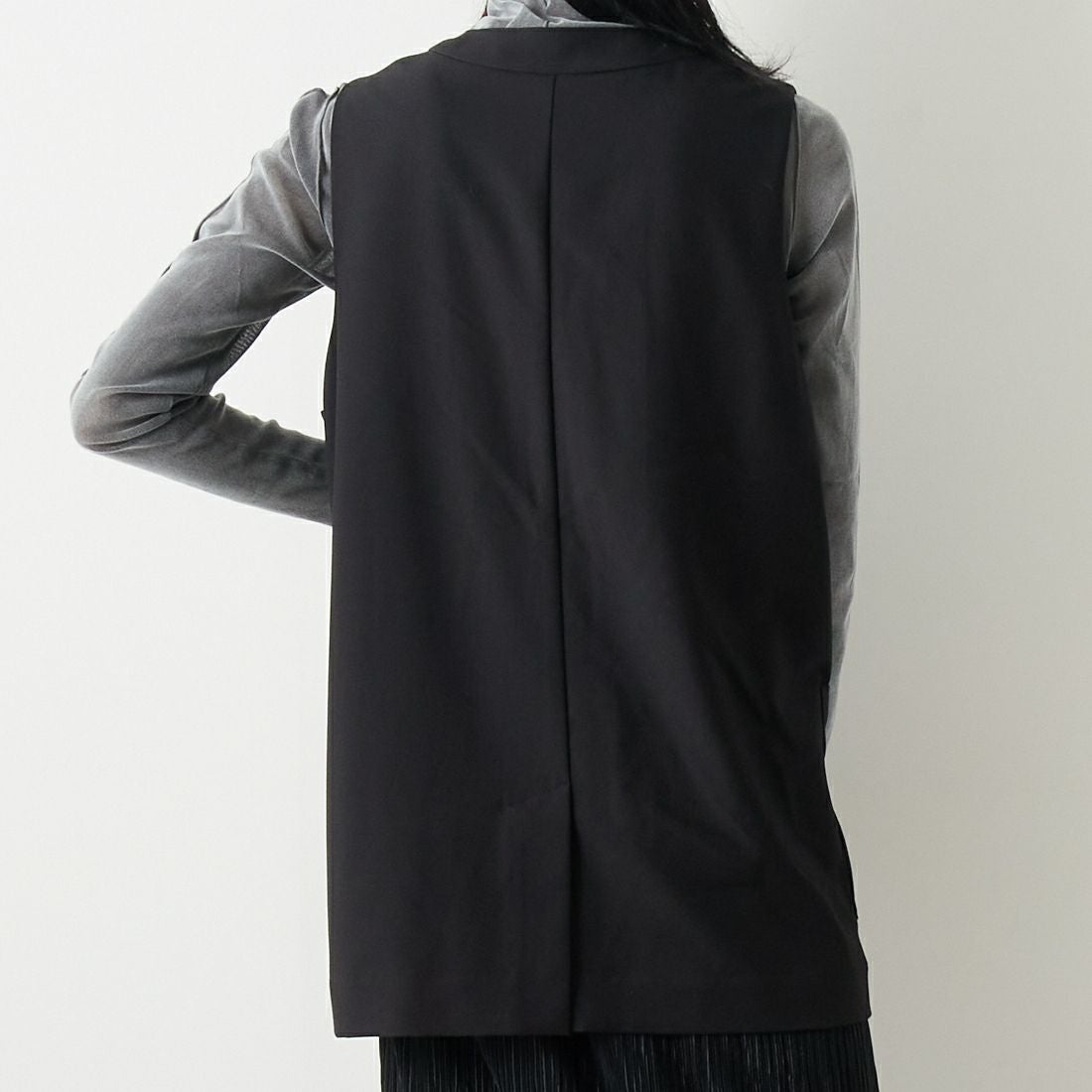 ALLUMER [アリュメール] コットンレーヨンミドルレングスジレ [8254615] 700 BLACK