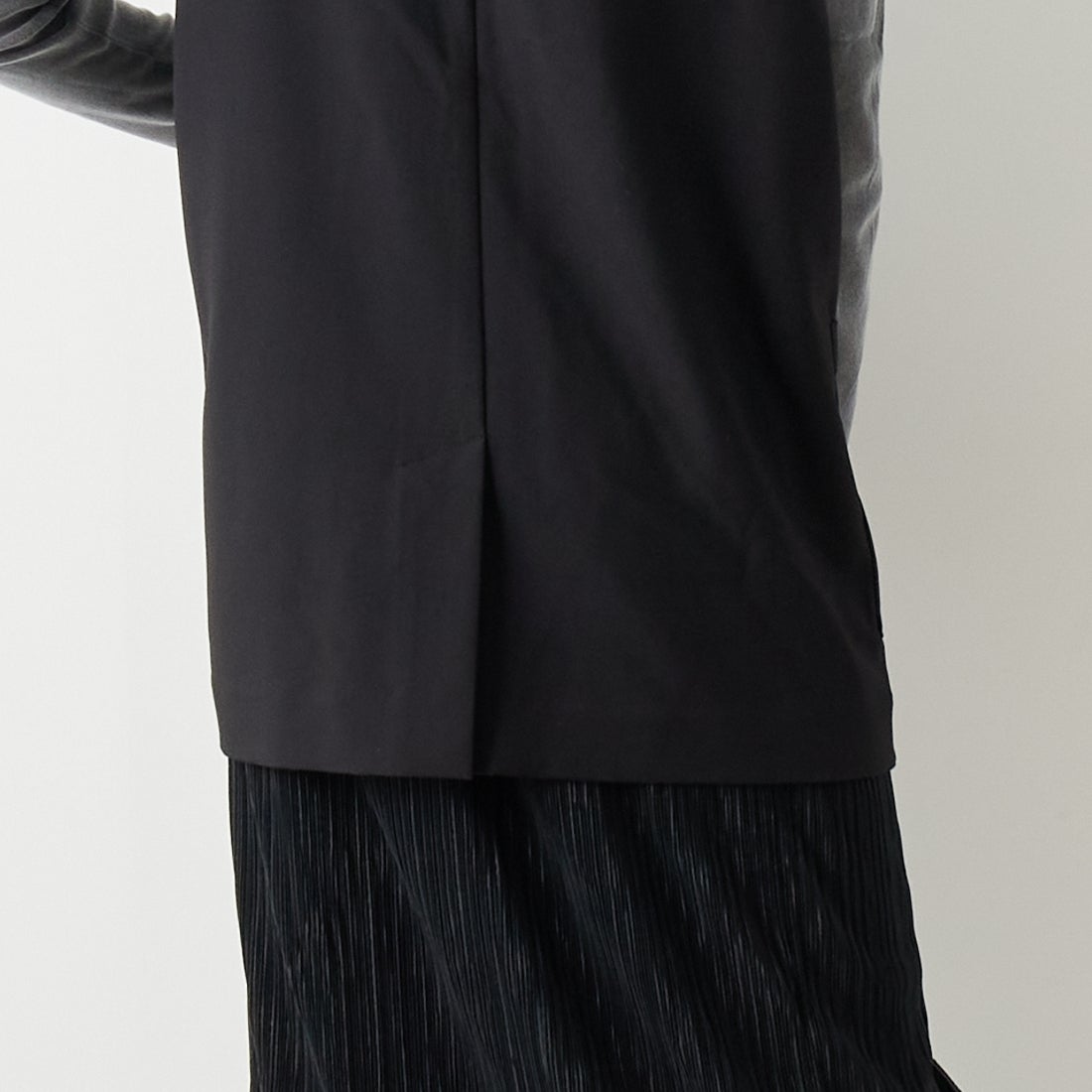 ALLUMER [アリュメール] コットンレーヨンミドルレングスジレ [8254615] 700 BLACK