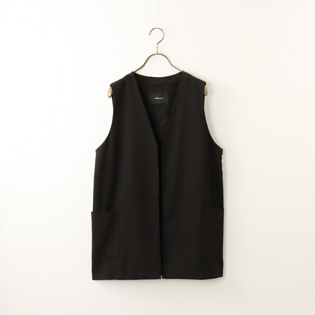 ALLUMER [アリュメール] コットンレーヨンミドルレングスジレ [8254615] 700 BLACK