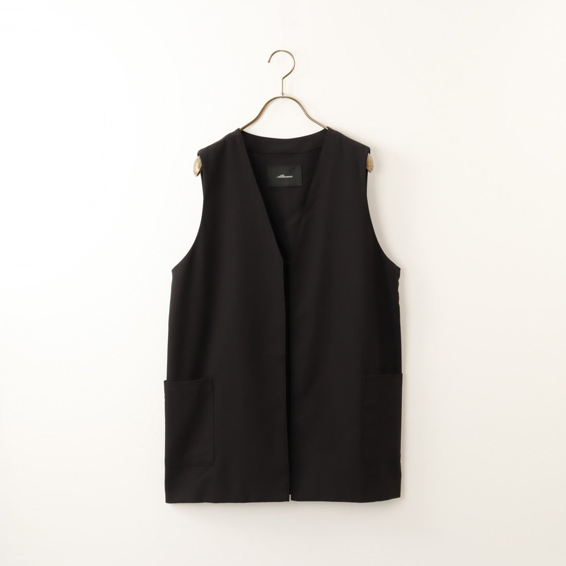 ALLUMER [アリュメール] コットンレーヨンミドルレングスジレ [8254615] 700 BLACK