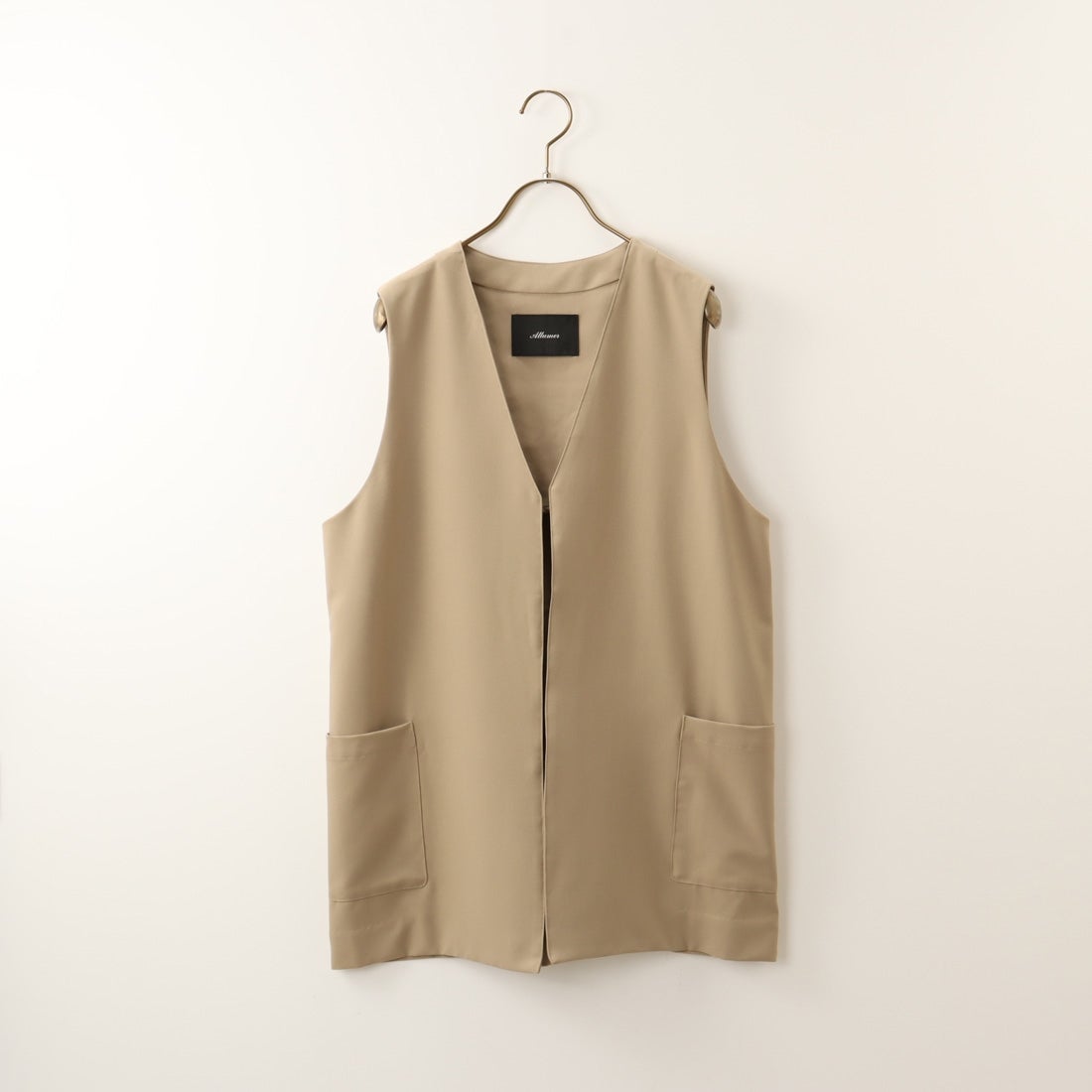 ALLUMER [アリュメール] コットンレーヨンミドルレングスジレ [8254615] 505 BEIGE