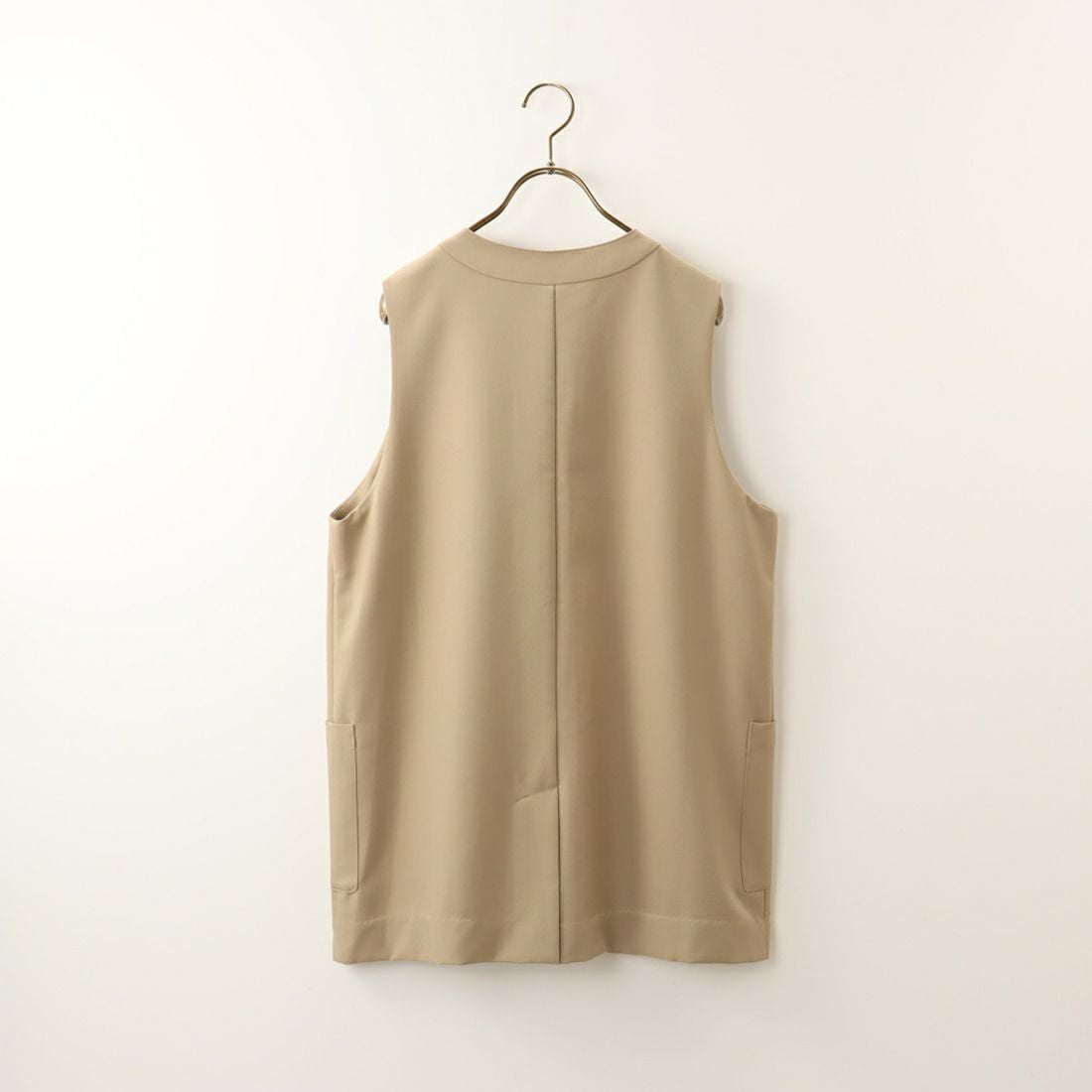 ALLUMER [アリュメール] コットンレーヨンミドルレングスジレ [8254615] 505 BEIGE