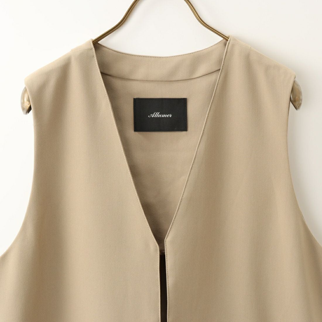 ALLUMER [アリュメール] コットンレーヨンミドルレングスジレ [8254615] 505 BEIGE