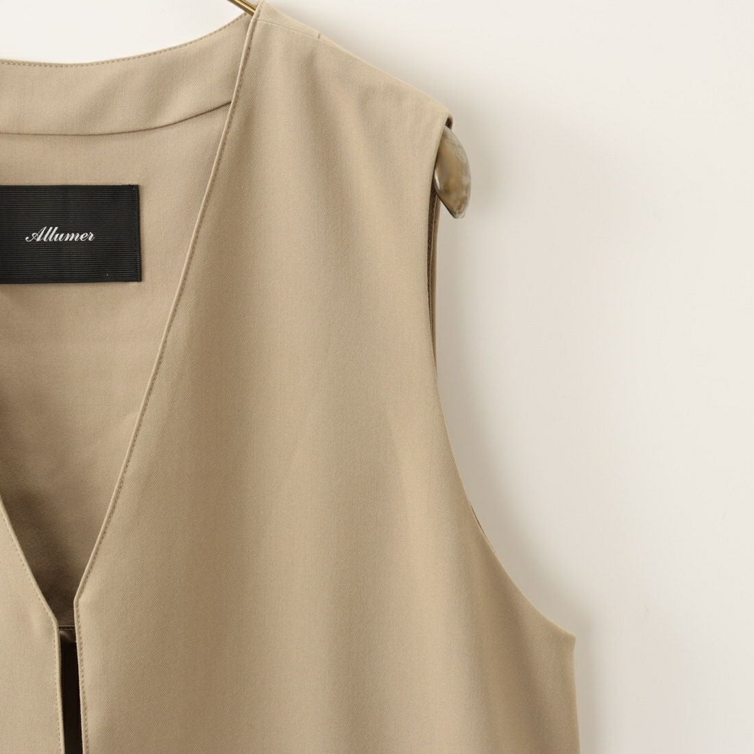 ALLUMER [アリュメール] コットンレーヨンミドルレングスジレ [8254615] 505 BEIGE