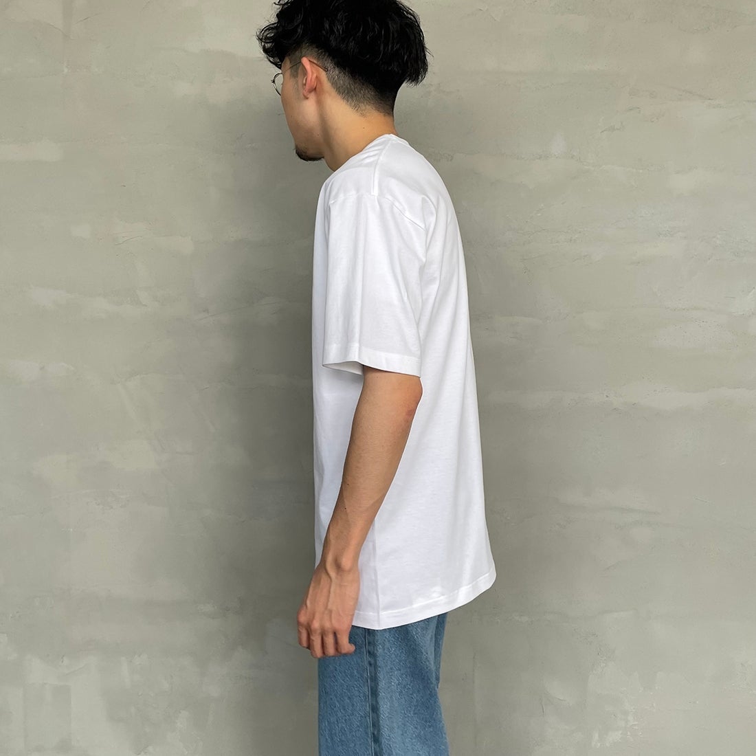 Hanes [ヘインズ] BEEFY ショートスリーブTシャツ [H5180] 010 ﾎﾜｲﾄ &&モデル身長：168cm 着用サイズ：L&&