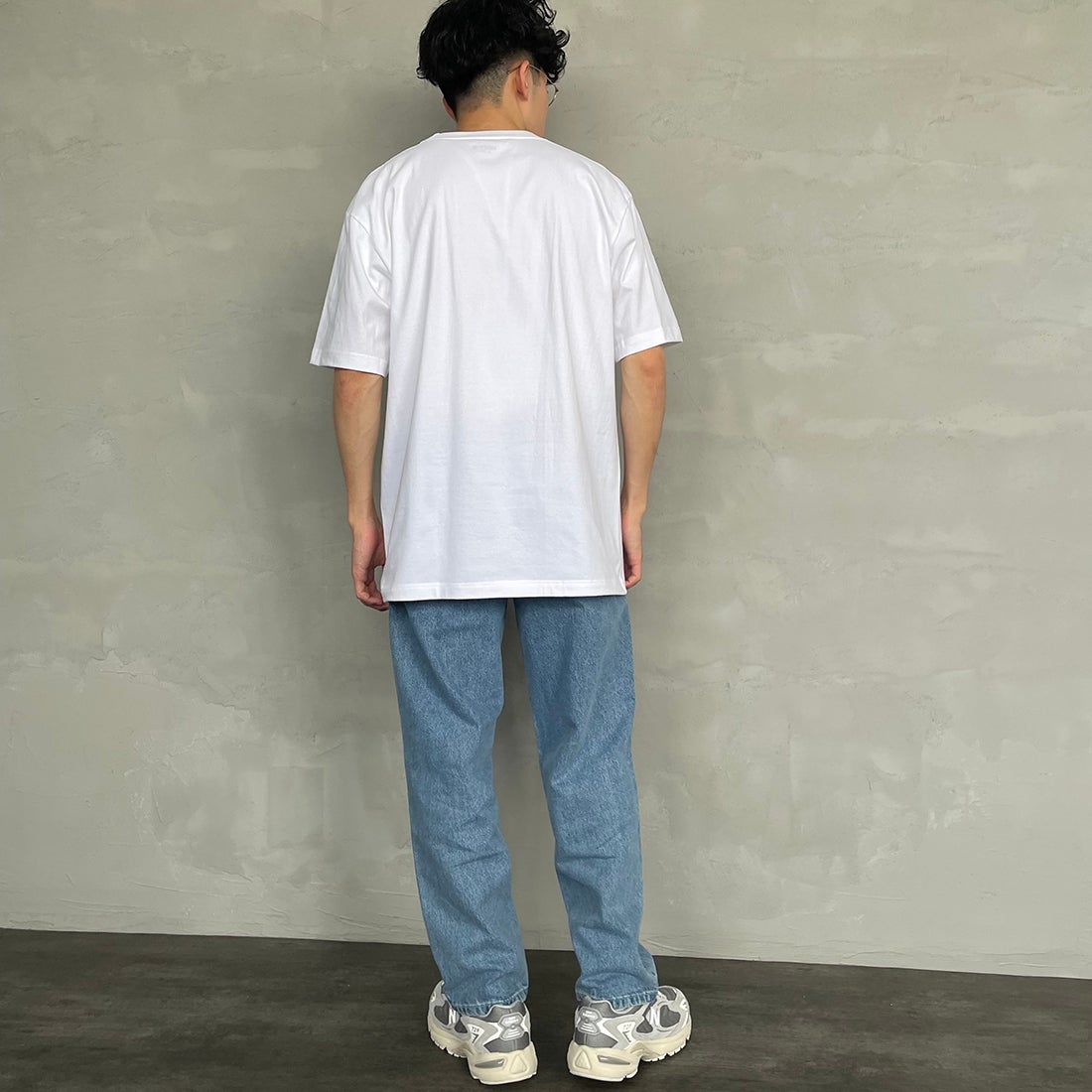 Hanes [ヘインズ] BEEFY ショートスリーブTシャツ [H5180] 010 ﾎﾜｲﾄ &&モデル身長：168cm 着用サイズ：L&&