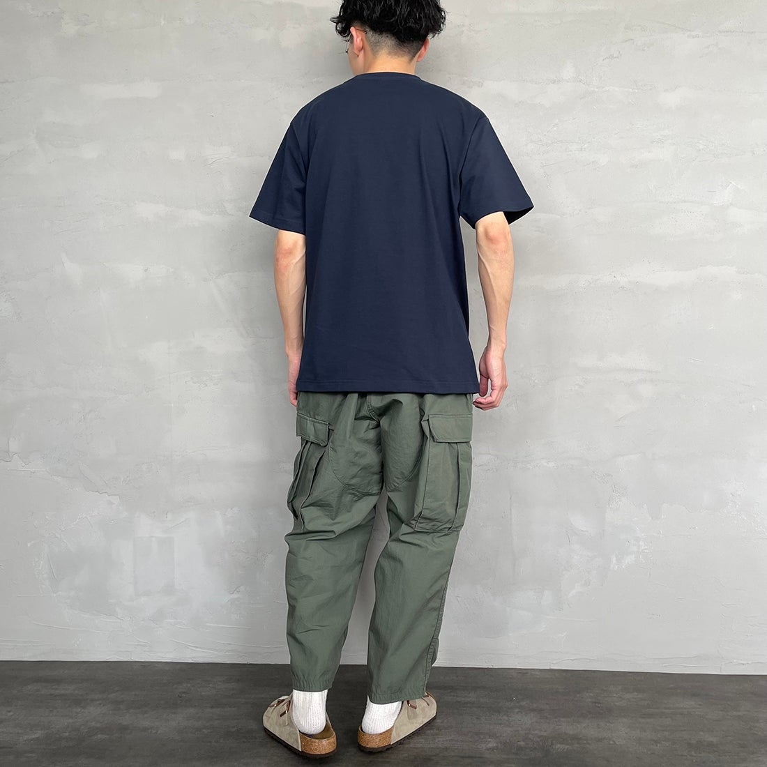 Hanes [ヘインズ] BEEFY ショートスリーブTシャツ [H5180] 370 ﾈｲﾋﾞｰ &&モデル身長：168cm 着用サイズ：L&&