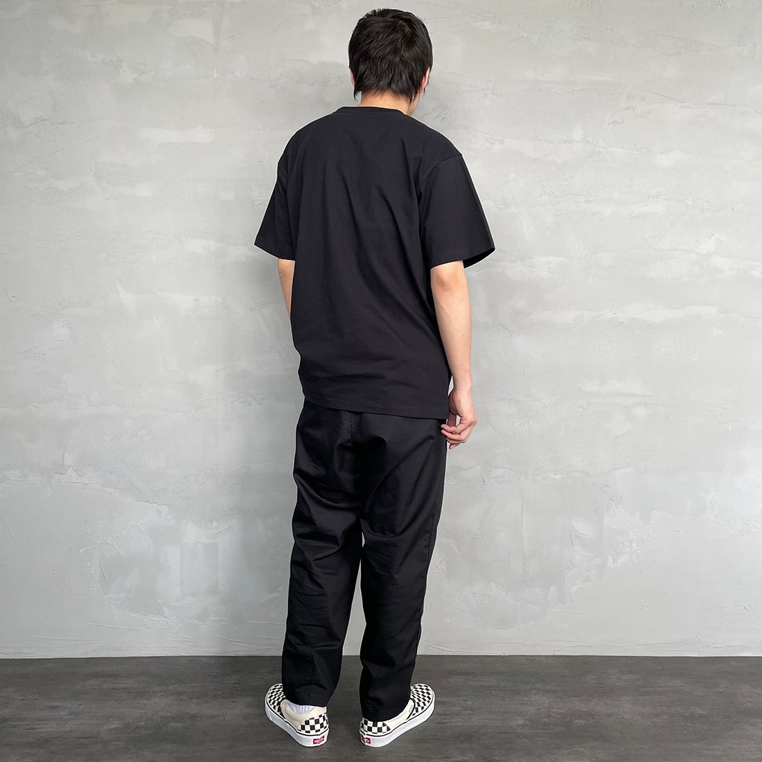 Hanes [ヘインズ] BEEFY ショートスリーブTシャツ [H5180] 090 ﾌﾞﾗｯｸ &&モデル身長：173cm 着用サイズ：XL&&