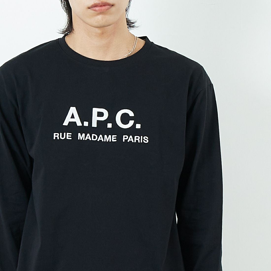 A.P.C. [アー・ペー・セー] ロゴ刺繍 ロングスリーブTシャツ [RUE