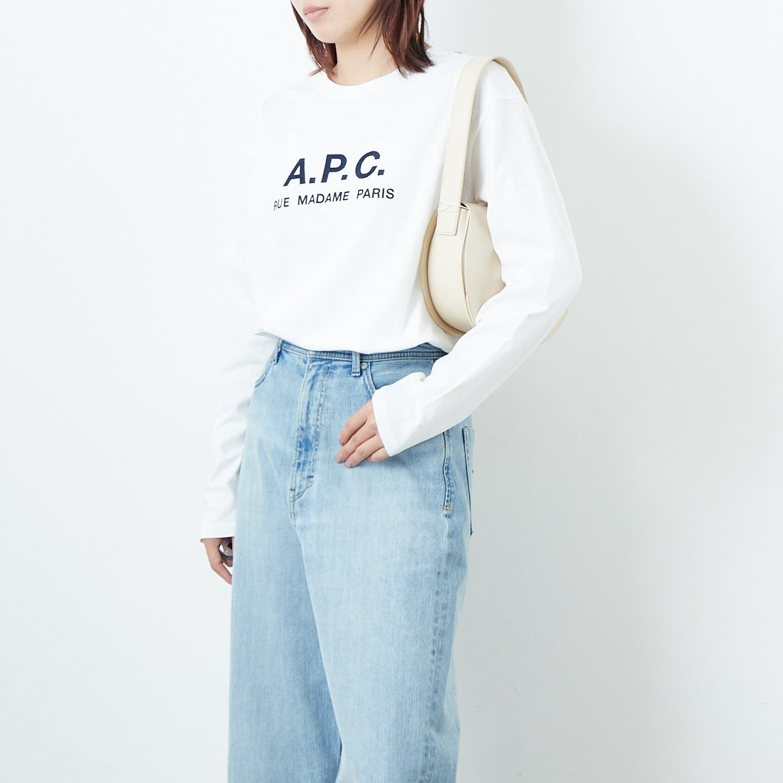 A.P.C. [アー・ペー・セー] ロゴ刺繍 ロングスリーブTシャツ [RUE