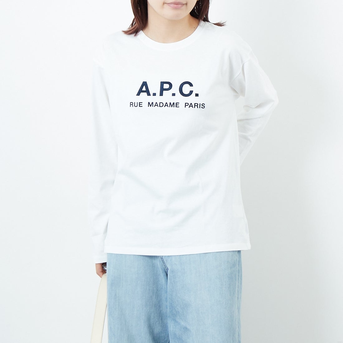 A.P.C. [アー・ペー・セー] ロゴ刺繍 ロングスリーブTシャツ [RUE