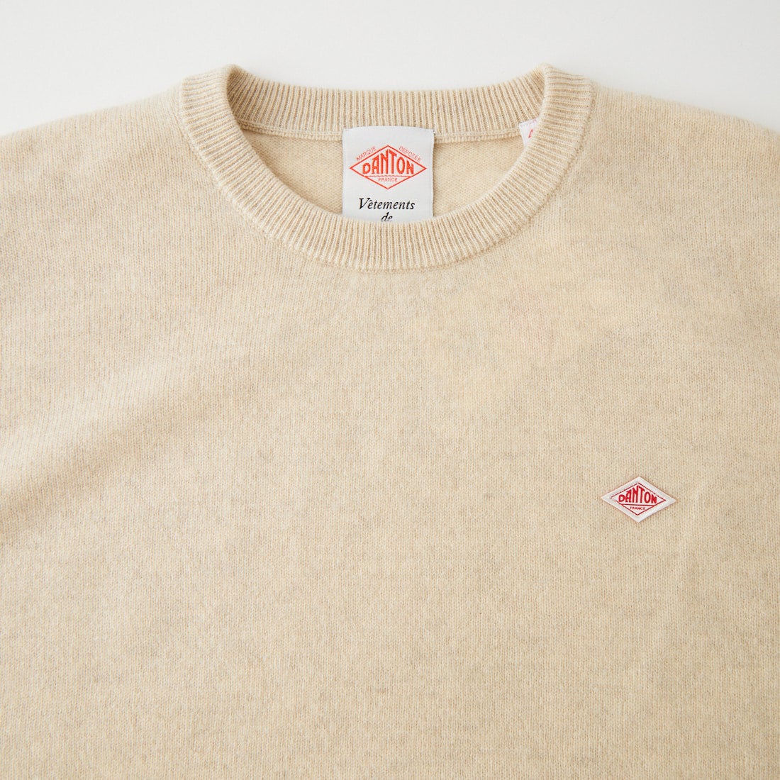 DANTON [ダントン] クルーネックプルオーバーニット [DT-D0027LMW] OATMEAL