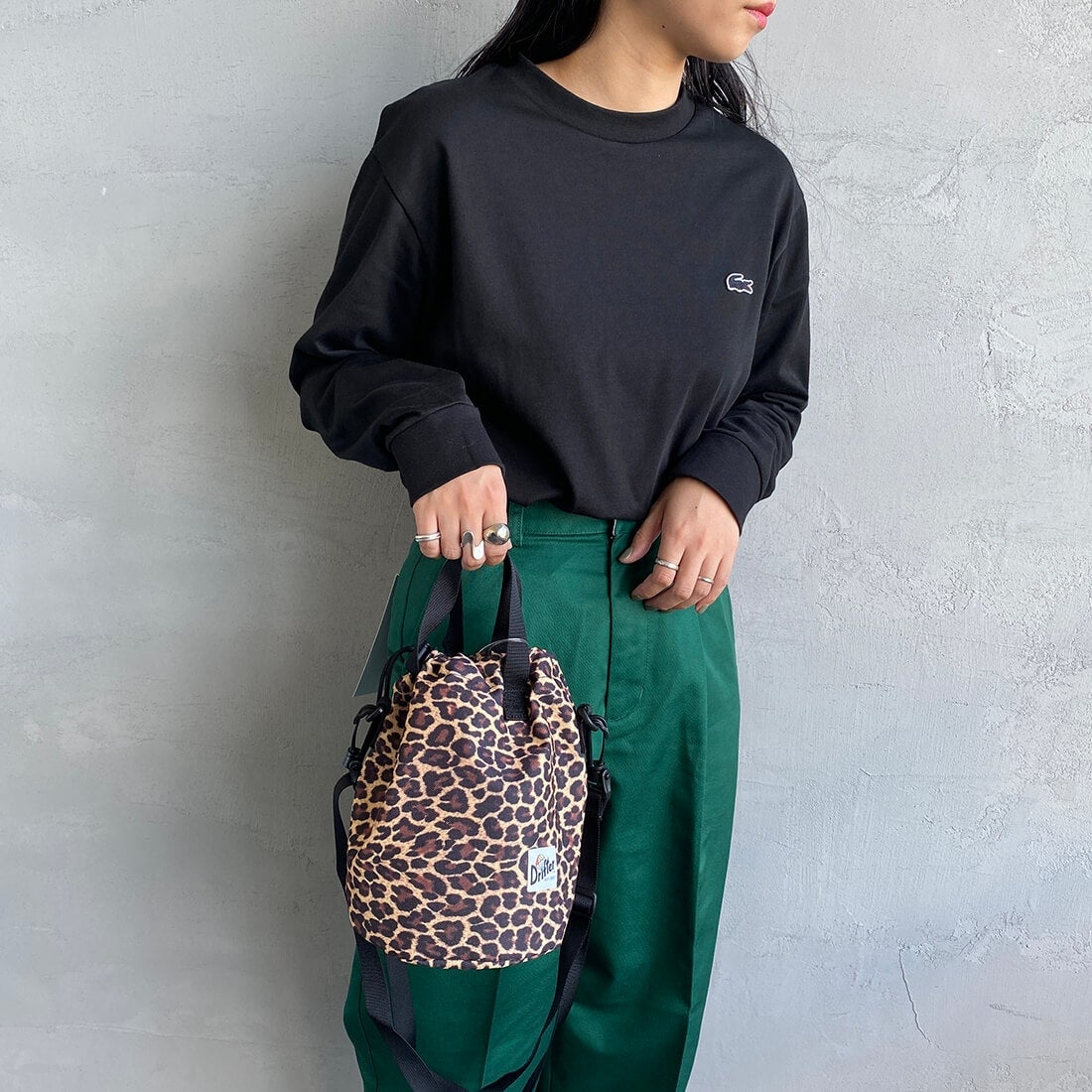 Drifter [ドリフター] ドローストリングポーチ [DFV1200] 77 LEOPARD