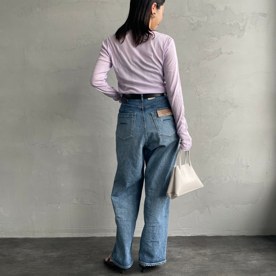 YANUK [ヤヌーク] ルーズストレート JOAN/ジョーン [57133221] FVB &&モデル身長：163cm 着用サイズ：24&&