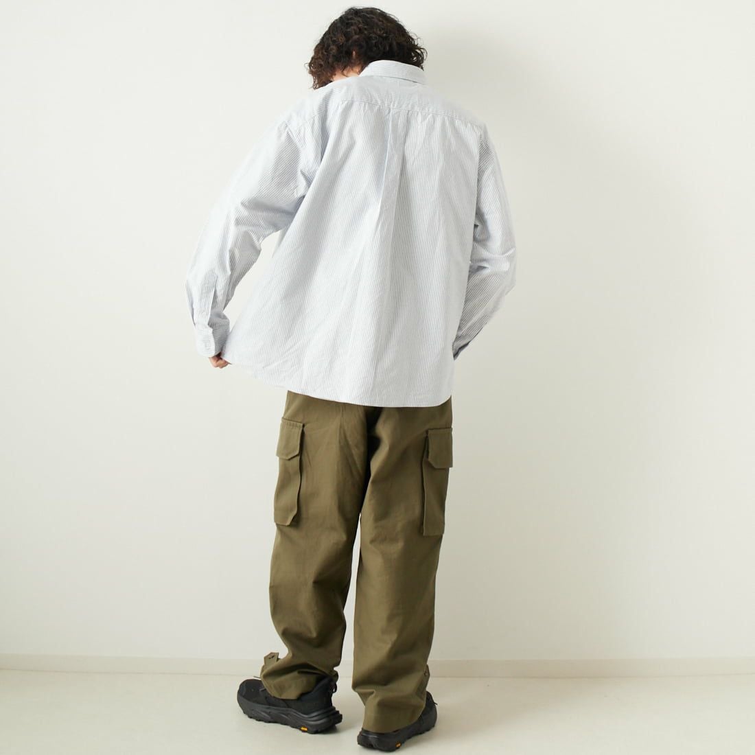 VALTA [ヴァルタ] 別注 ビックシャツ [VA23SS3029-JF] ST240 NAVY &&モデル身長：180cm 着用サイズ：L&&