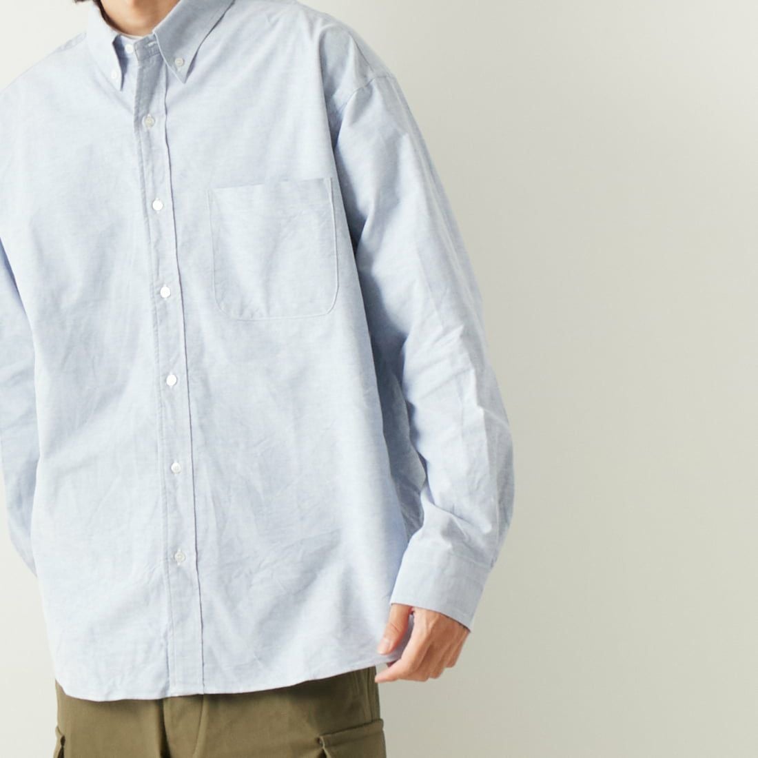 VALTA [ヴァルタ] 別注 ビックシャツ [VA23SS3029-JF] 220 BLUE &&モデル身長：180cm 着用サイズ：L&&