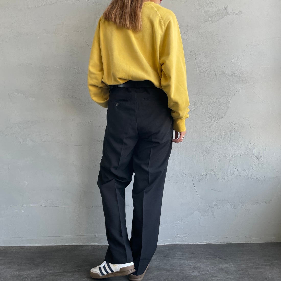 THE SHINZONE [ザ シンゾーン] クライスラーパンツ [21AMSPA01] 07 BLACK&&モデル身長：156cm 着用サイズ：PO&&