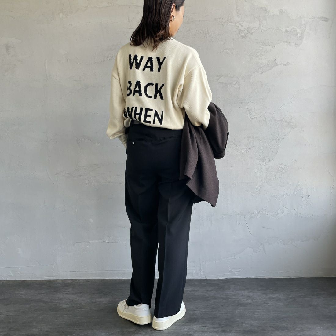 THE SHINZONE [ザ シンゾーン] クライスラーパンツ [21AMSPA01] 07 BLACK&&モデル身長：163cm 着用サイズ：32&&