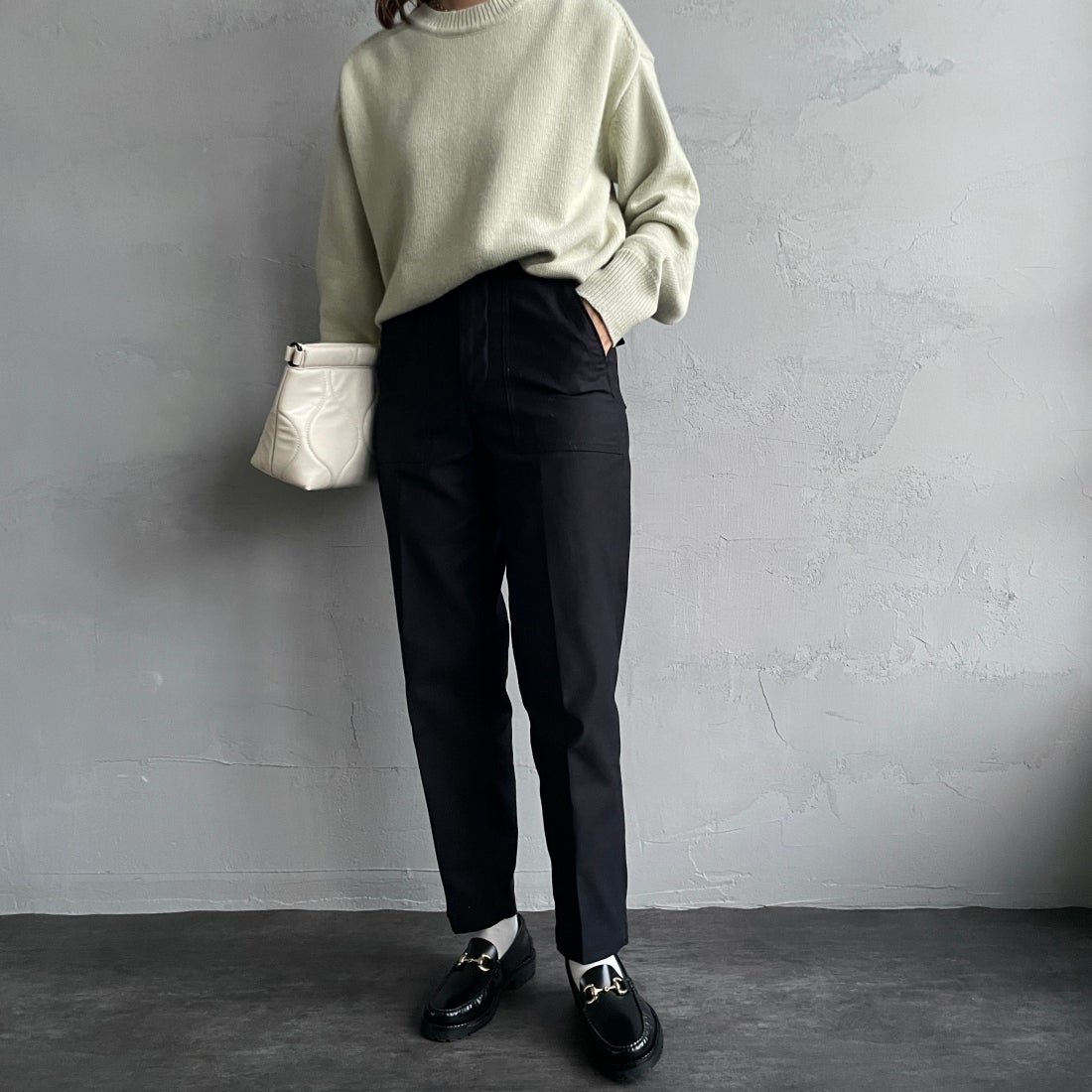 07 BLACK &&モデル身長：163cm 着用サイズ：32&&