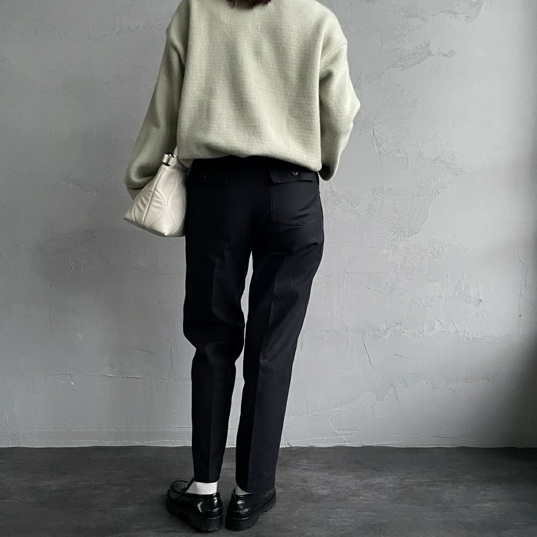 THE SHINZONE [ザ シンゾーン] ベイカーパンツ [15AMSPA18] 07 BLACK &&モデル身長：163cm 着用サイズ：32&&