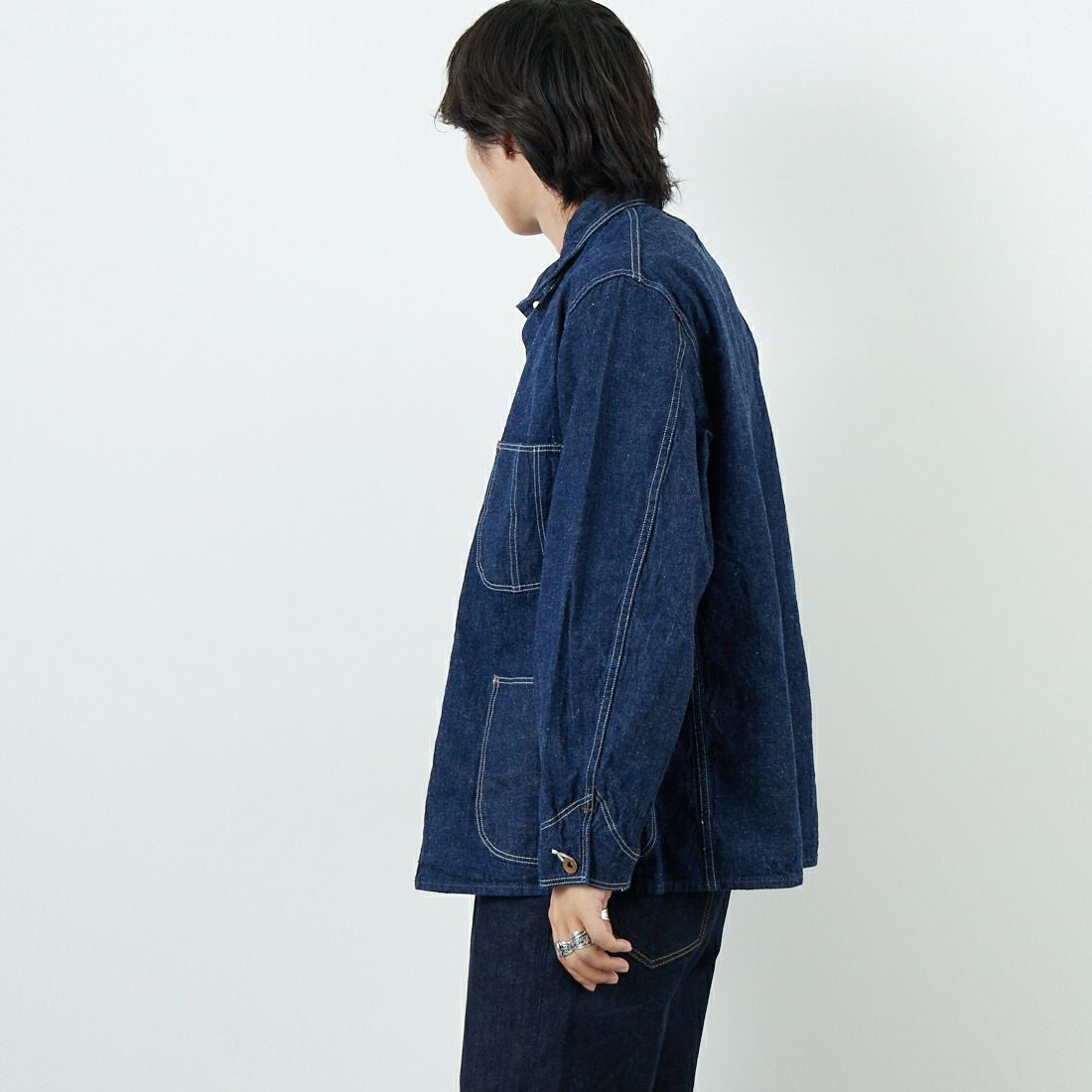orSlow [オアスロウ] 1940S デニムカバーオール [01-6150] 81 ONEWASH &&モデル身長：179cm 着用サイズ：3&&