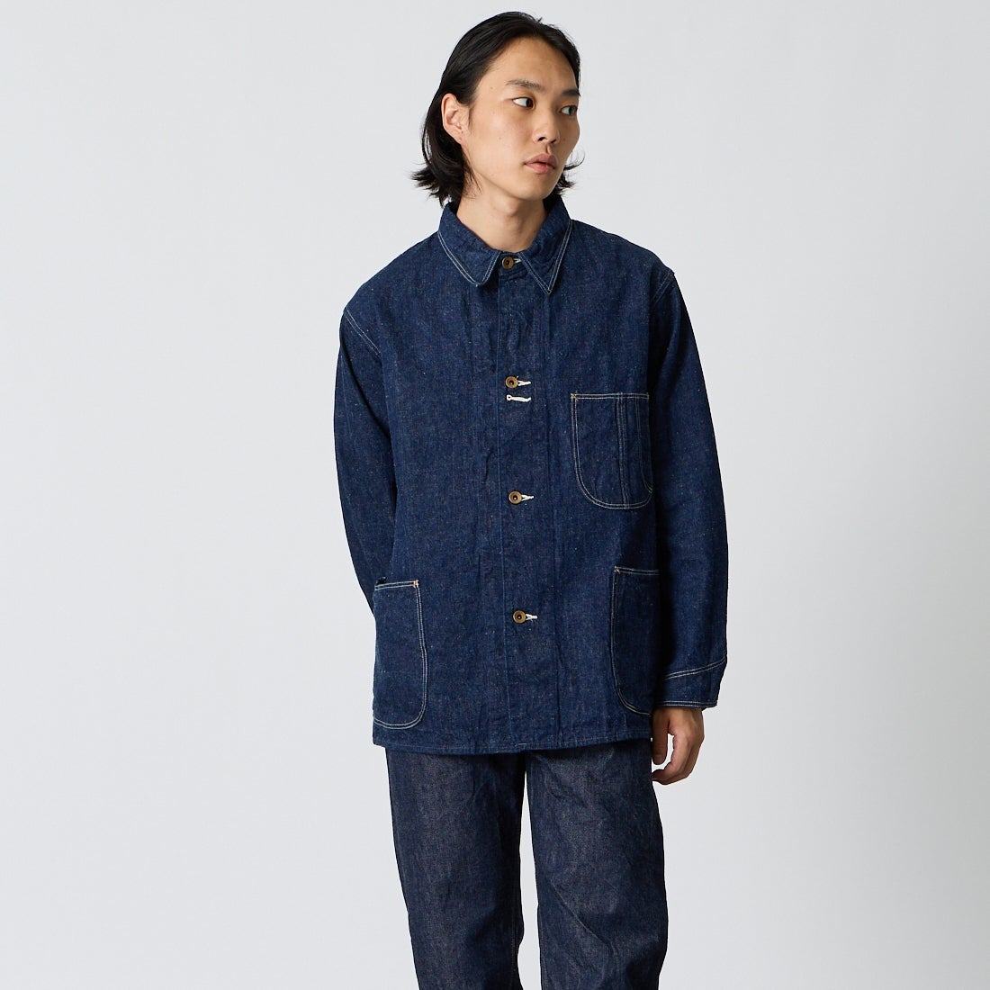 orSlow [オアスロウ] 1940S デニムカバーオール [01-6150] 81 ONEWASH &&モデル身長：175cm 着用サイズ：2&&