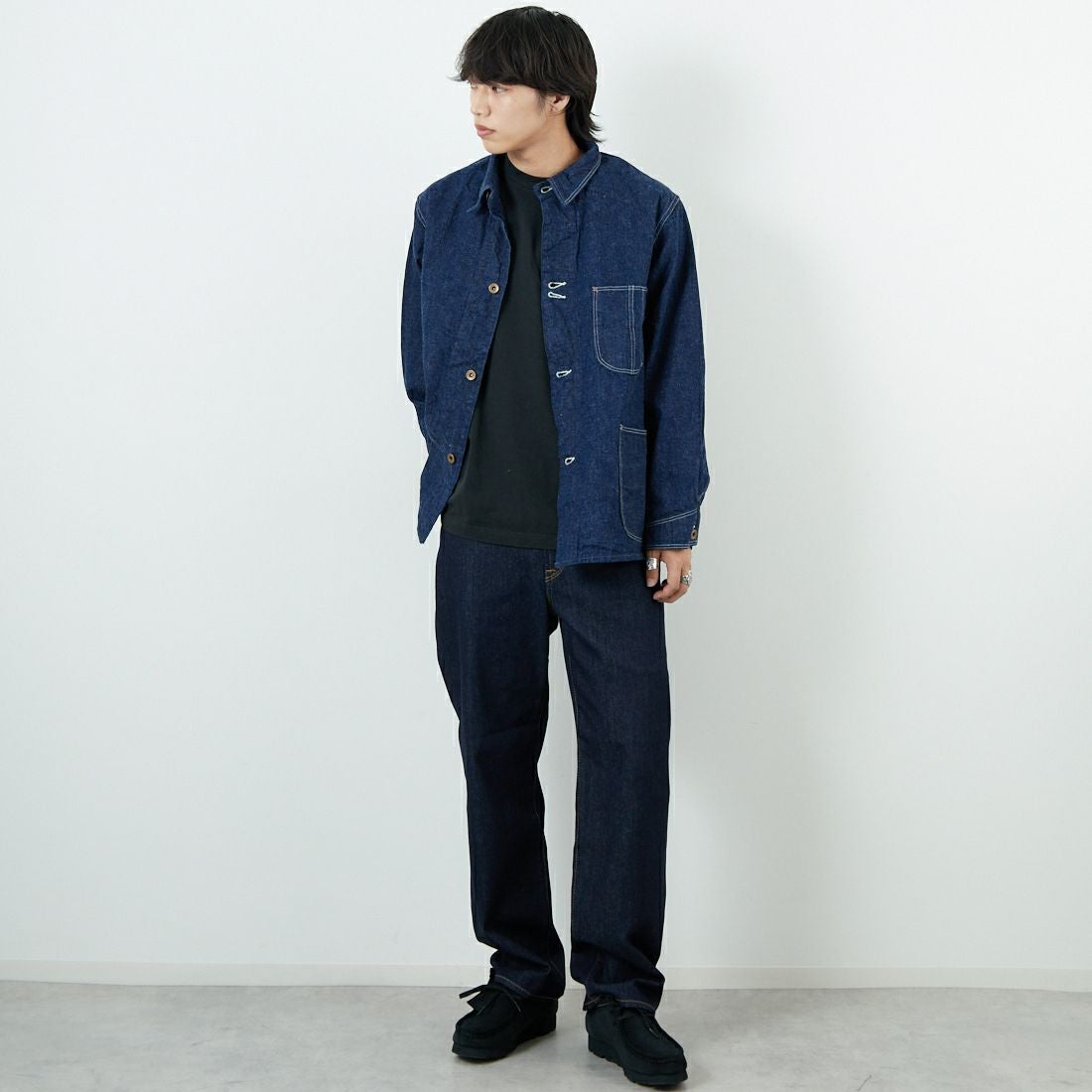 orSlow [オアスロウ] 1940S デニムカバーオール [01-6150] 81 ONEWASH &&モデル身長：179cm 着用サイズ：3&&