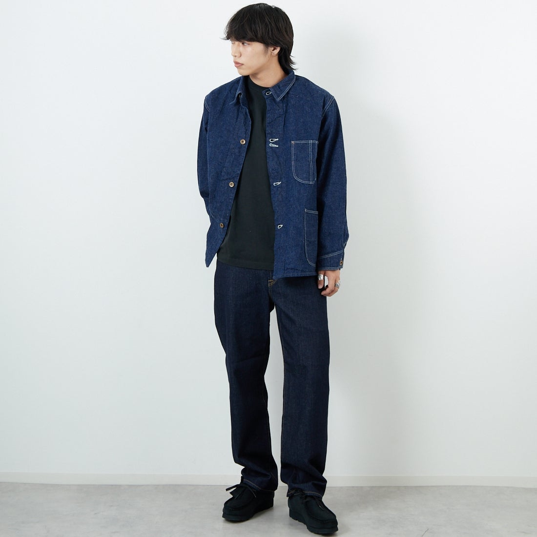 orSlow [オアスロウ] 1940S デニムカバーオール [01-6150] 81 ONEWASH &&モデル身長：179cm 着用サイズ：3&&