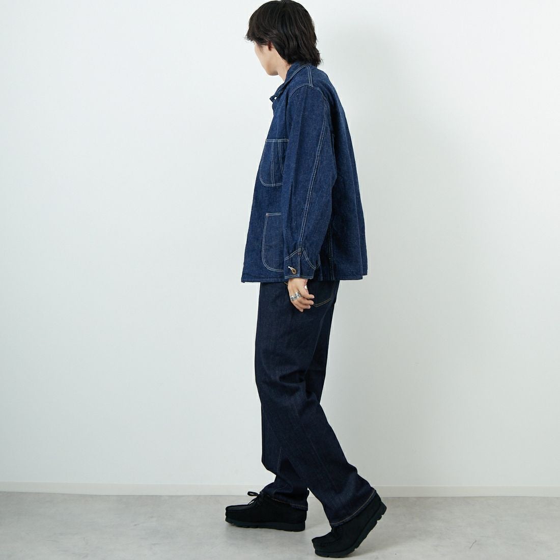 orSlow [オアスロウ] 1940S デニムカバーオール [01-6150] 81 ONEWASH &&モデル身長：179cm 着用サイズ：3&&