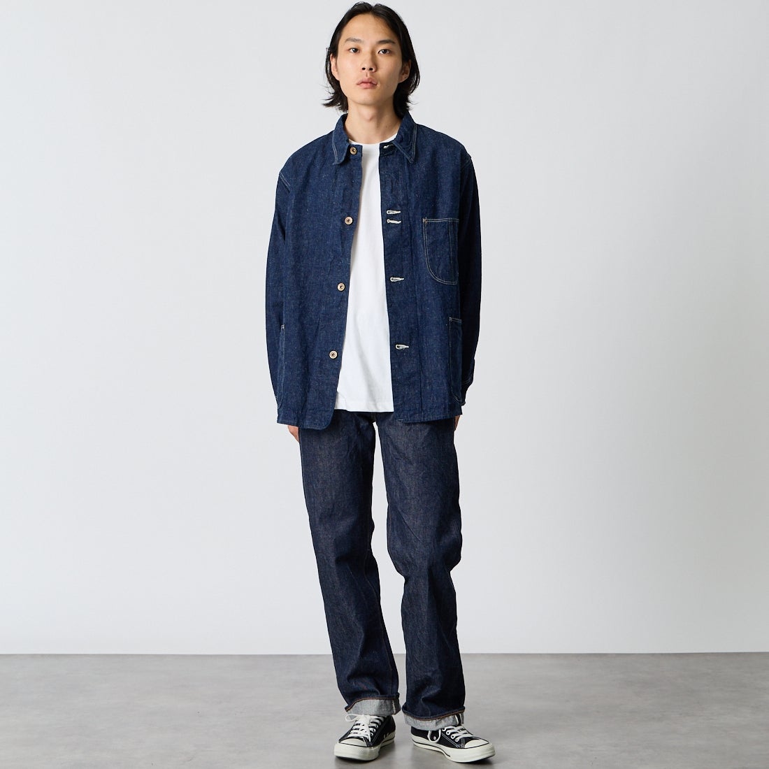 orSlow [オアスロウ] 1940S デニムカバーオール [01-6150] 81 ONEWASH &&モデル身長：175cm 着用サイズ：2&&