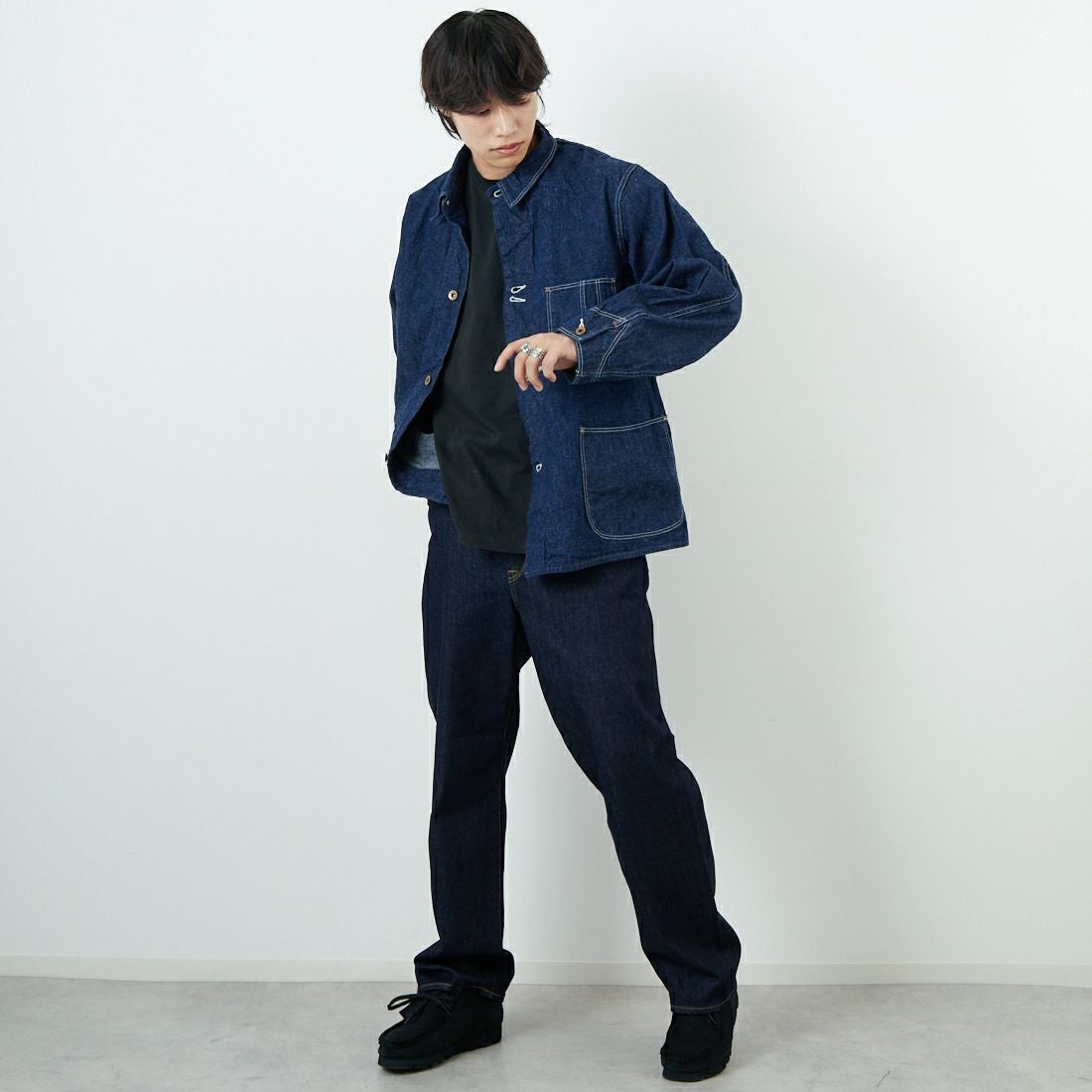 orSlow [オアスロウ] 1940S デニムカバーオール [01-6150] 81 ONEWASH &&モデル身長：179cm 着用サイズ：3&&