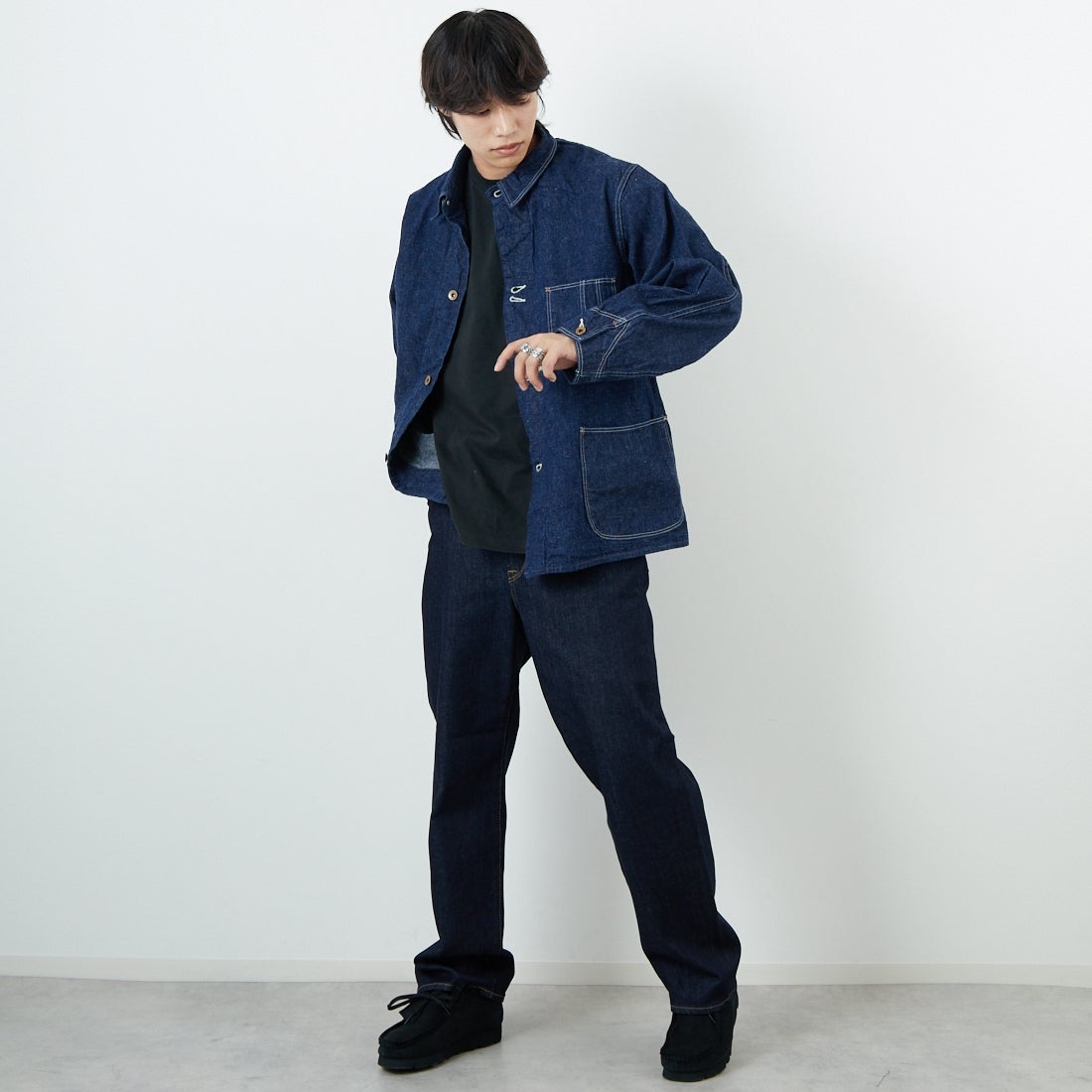 orSlow [オアスロウ] 1940S デニムカバーオール [01-6150] 81 ONEWASH &&モデル身長：179cm 着用サイズ：3&&