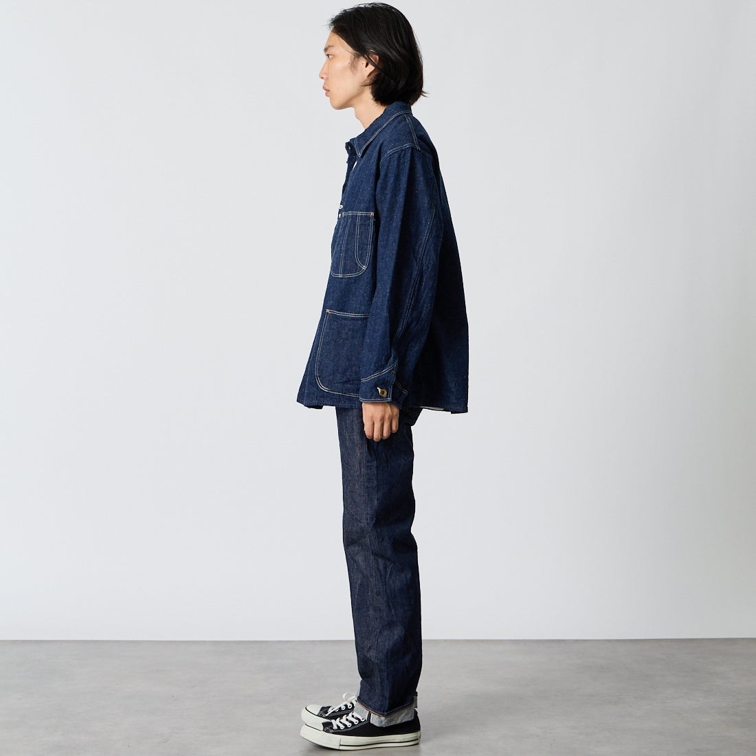 orSlow [オアスロウ] 1940S デニムカバーオール [01-6150] 81 ONEWASH &&モデル身長：175cm 着用サイズ：2&&