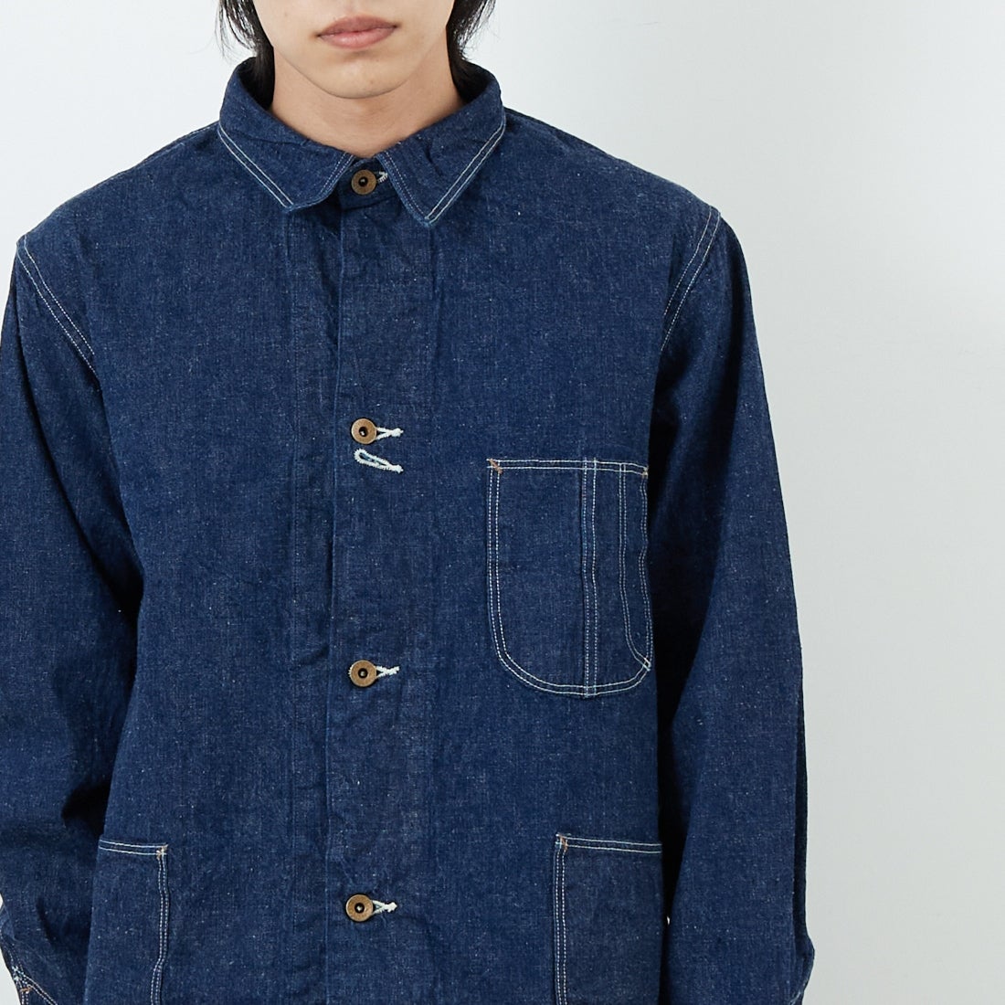 orSlow [オアスロウ] 1940S デニムカバーオール [01-6150] 81 ONEWASH &&モデル身長：179cm 着用サイズ：3&&