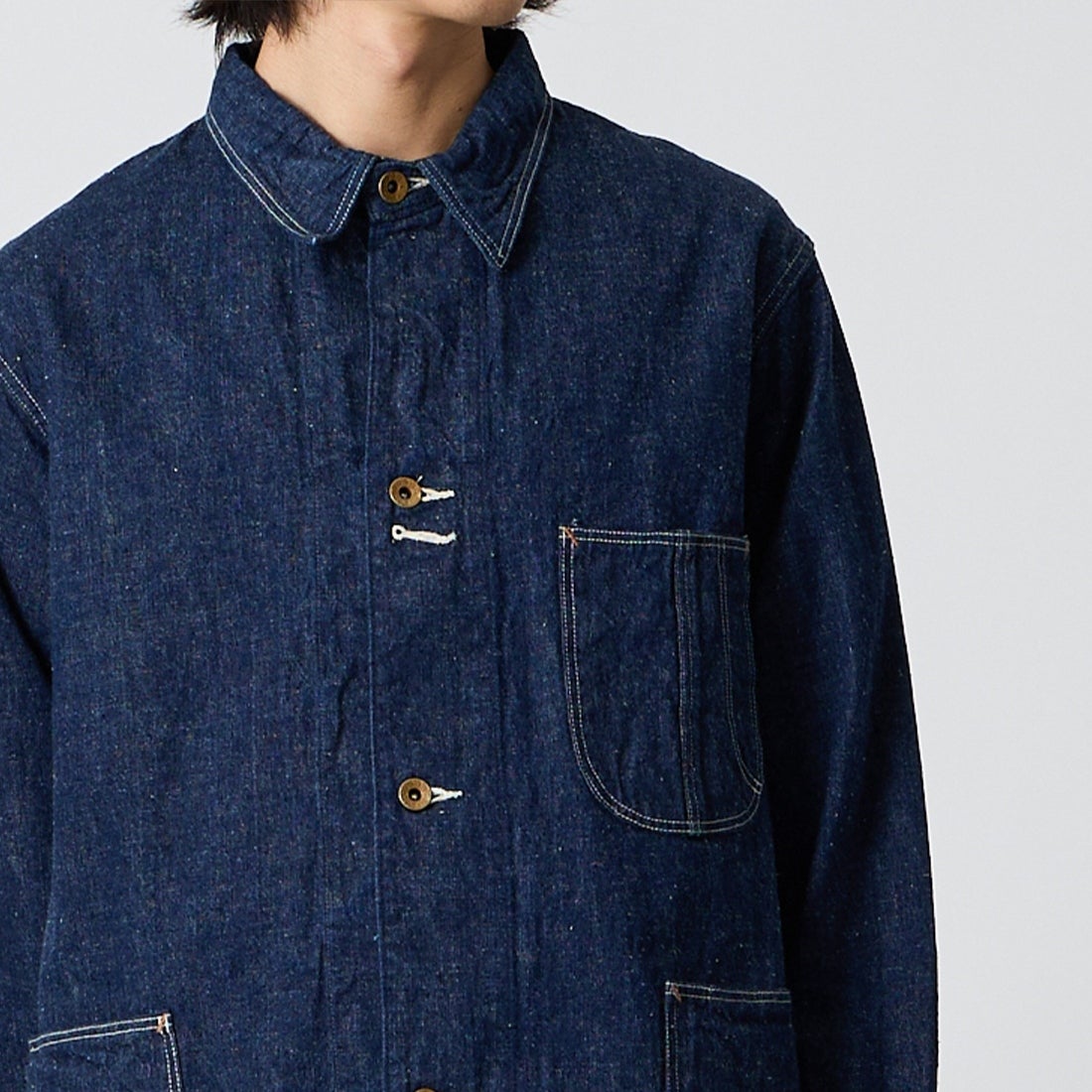 orSlow [オアスロウ] 1940S デニムカバーオール [01-6150] 81 ONEWASH &&モデル身長：175cm 着用サイズ：2&&