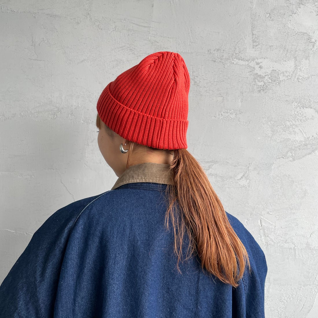 DANTON [ダントン] リブニットキャップ [DT-H0234BLG] APRICOT