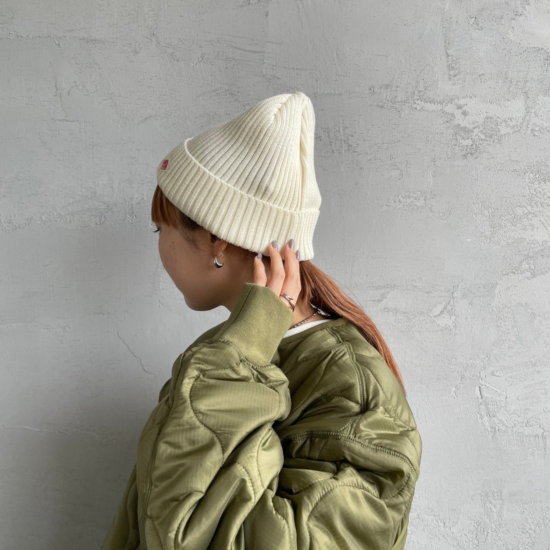 DANTON [ダントン] リブニットキャップ [DT-H0234BLG] IVORY