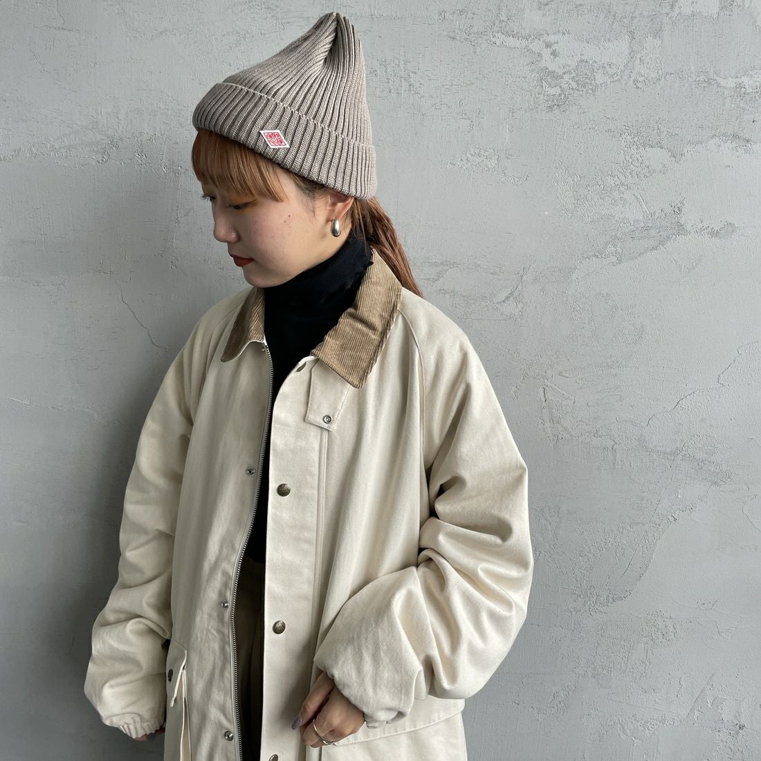 DANTON [ダントン] リブニットキャップ [DT-H0234BLG] MOCHA