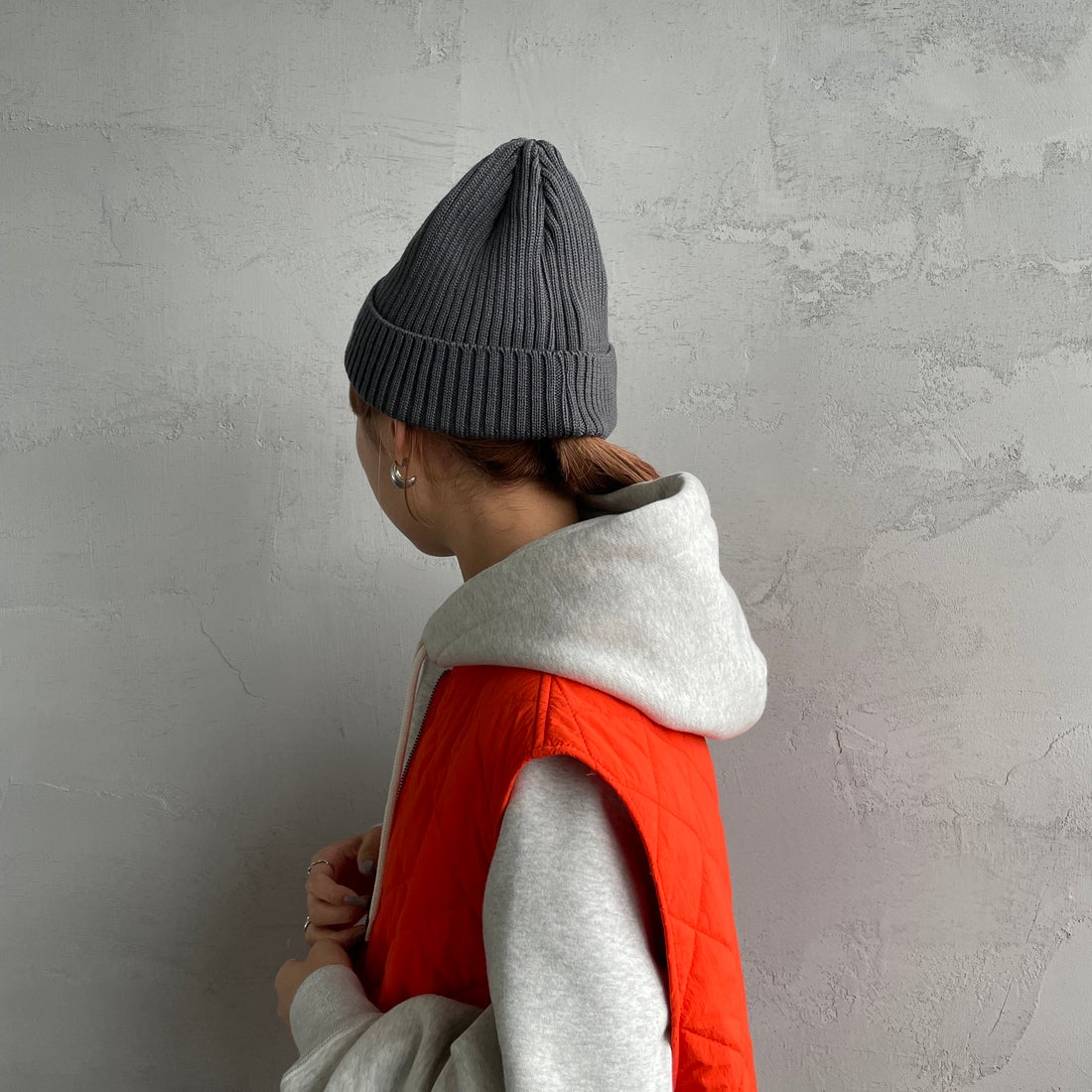 DANTON [ダントン] リブニットキャップ [DT-H0234BLG] CHARCOAL