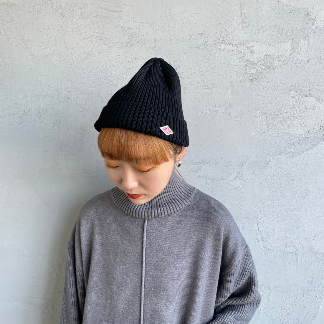 DANTON [ダントン] リブニットキャップ [DT-H0234BLG] BLACK