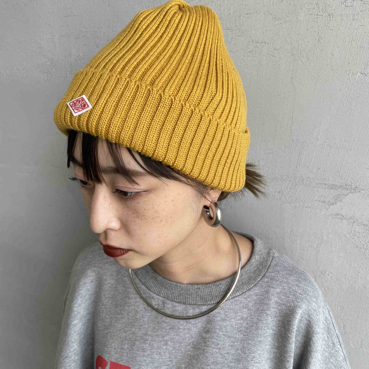 DANTON [ダントン] リブニットキャップ [DT-H0234BLG] GOLD