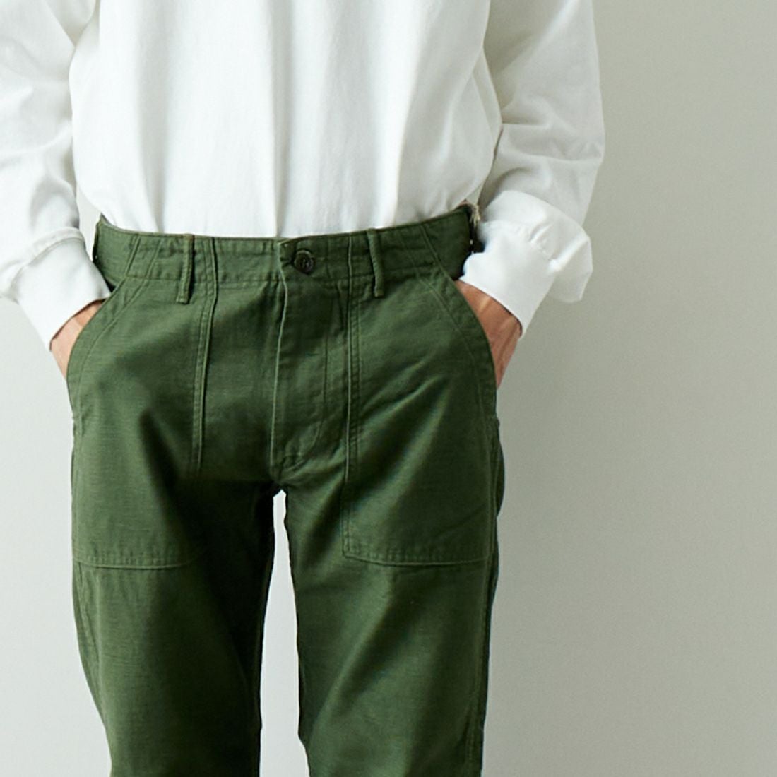 orSlow [オアスロウ] スリムフィット ファティーグパンツ [01-5032] 16 GREEN
