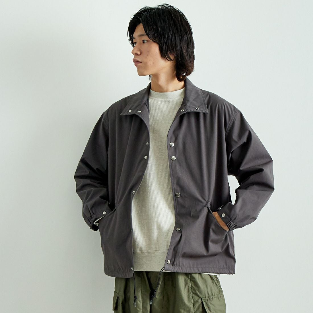 THE NORTH FACE PURPLE LABEL [ザ ノースフェイス パープルレーベル] 65/35 フィールドジャケット [NP2353N] AH ASPHALT &&モデル身長：182cm 着用サイズ：M&&
