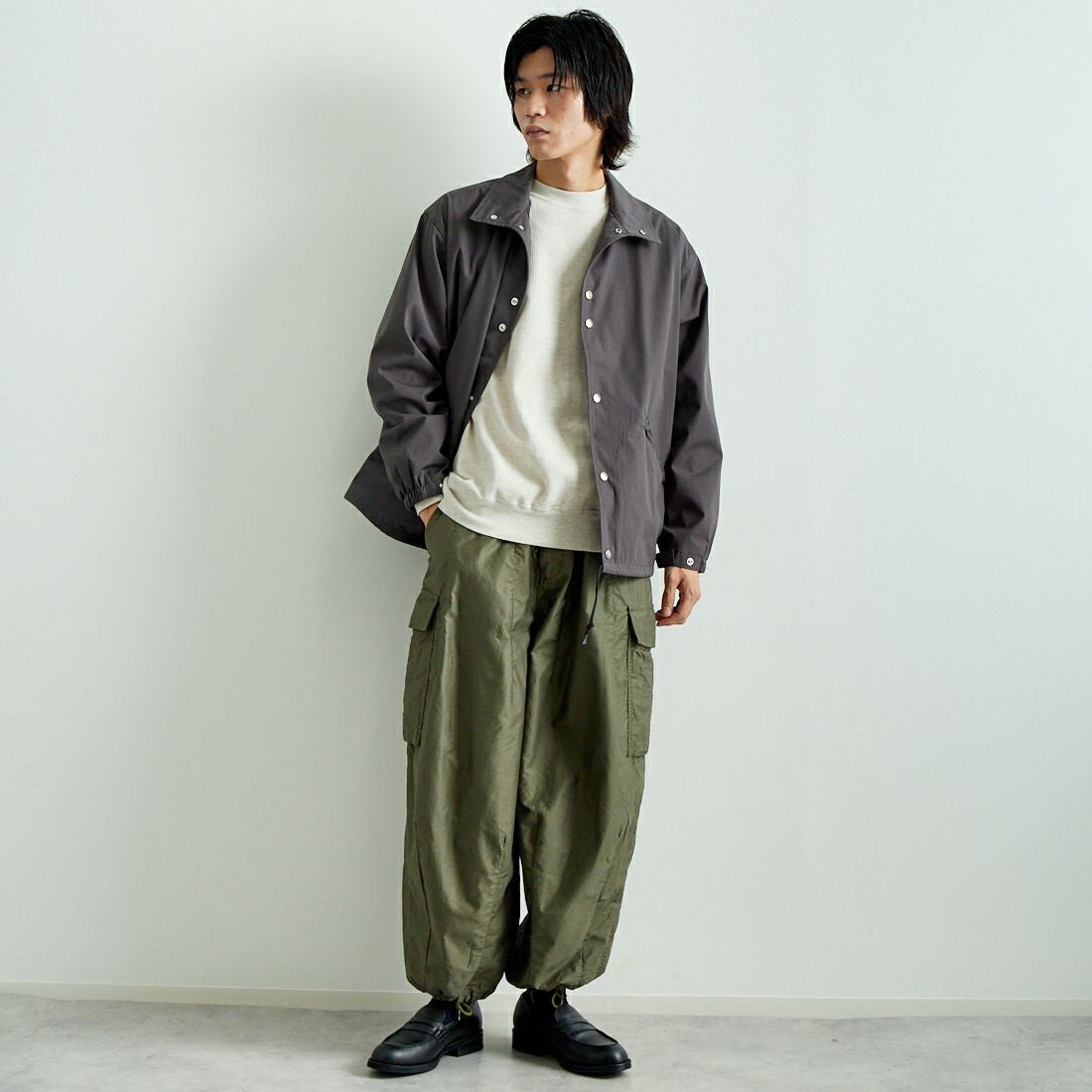 THE NORTH FACE PURPLE LABEL [ザ ノースフェイス パープルレーベル] 65/35 フィールドジャケット [NP2353N] AH ASPHALT &&モデル身長：182cm 着用サイズ：M&&
