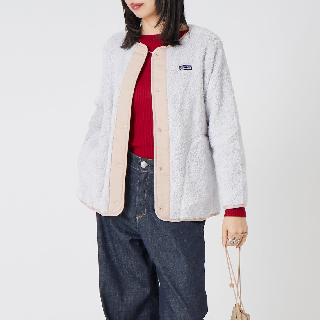 patagonia [パタゴニア] キッズ ロス ガトス カーディガン [65440] CRGY &&モデル身長：162cm 着用サイズ：KID-XL&&