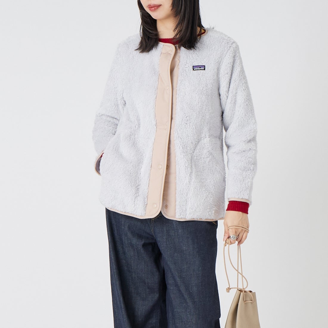 patagonia [パタゴニア] キッズ ロス ガトス カーディガン [65440] CRGY &&モデル身長：162cm 着用サイズ：KID-XL&&